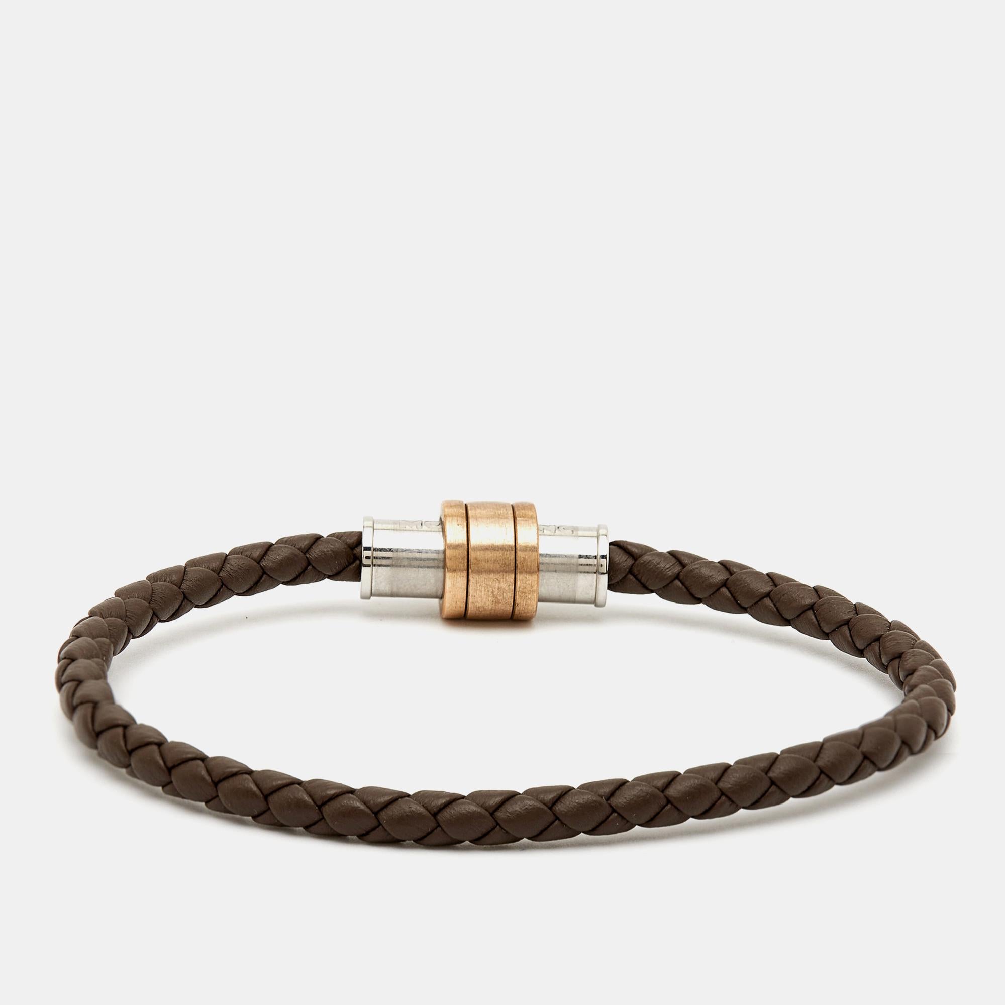 The 1858 Geosphere bracelet is a smart accessory from Montblanc that can be paired with everything, from casual to evening outfits. The design of the bracelet pays homage to the 1858 Geosphere watch collection of the house. Woven from leather, it is