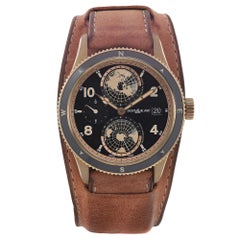 Montblanc 1858 Geometrische Uhr GMT Limitierte Bronze Schwarzes Zifferblatt Automatikuhr MB117840