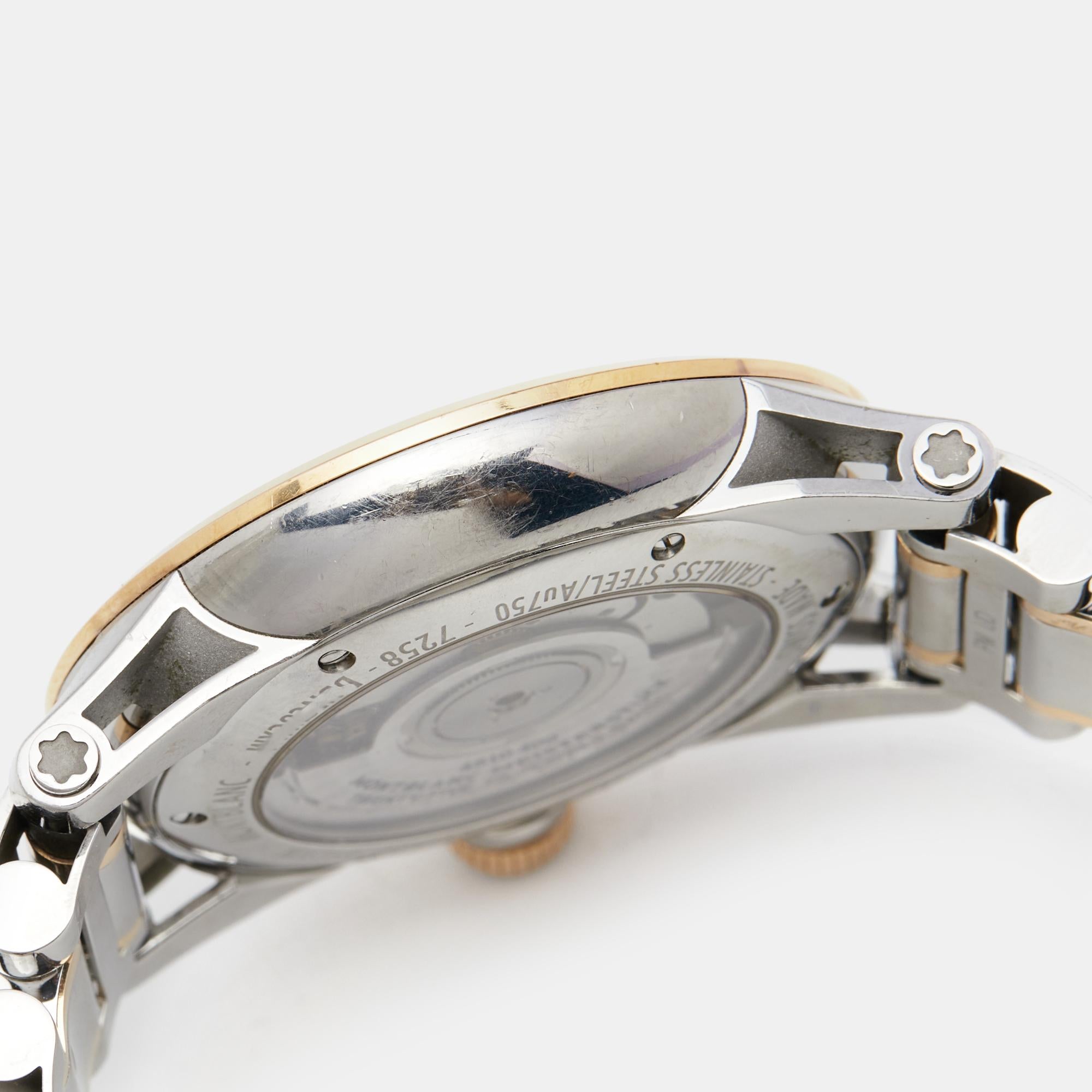 Women's Montblanc 18k Rose Gold Stainless Steel Timewalker 106501 Men's Wristwatch 39 mm