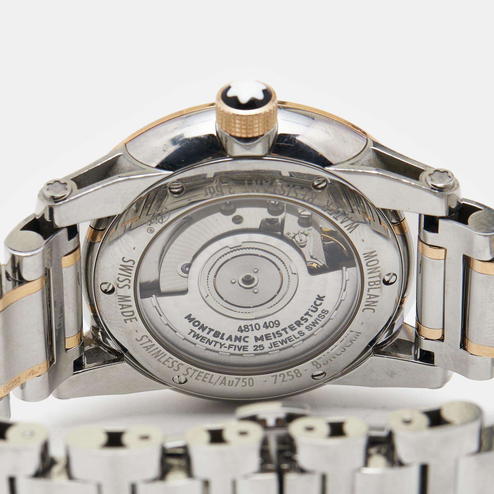 Montblanc 18k Rose Gold Stainless Steel Timewalker 106501 Men's Wristwatch 39 mm 1