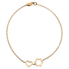 Montblanc - Bracelet à breloques cœur étoilé en or rose 18 carats