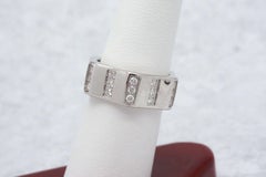 Montblanc 18k White Gold Diamond Band Ring, Size 7.5 - 14.4g