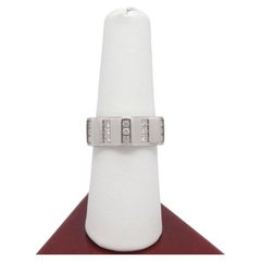 Montblanc 18k White Gold Diamond Band Ring, Size 7.5 - 14.4g