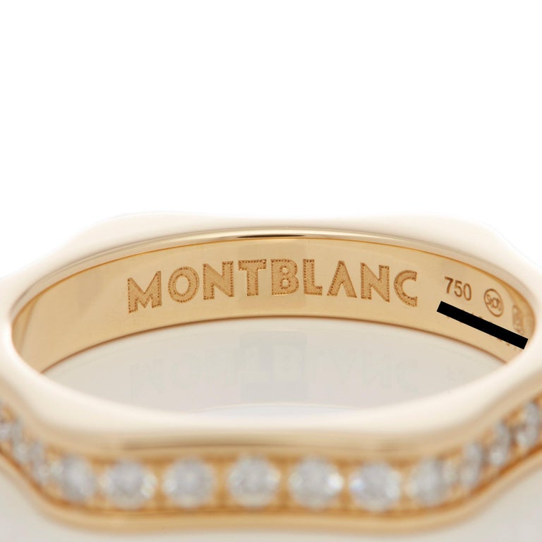 Montblanc 18 Karat Yellow Gold 4810 Full Diamond Eternity Ring At 1stdibs