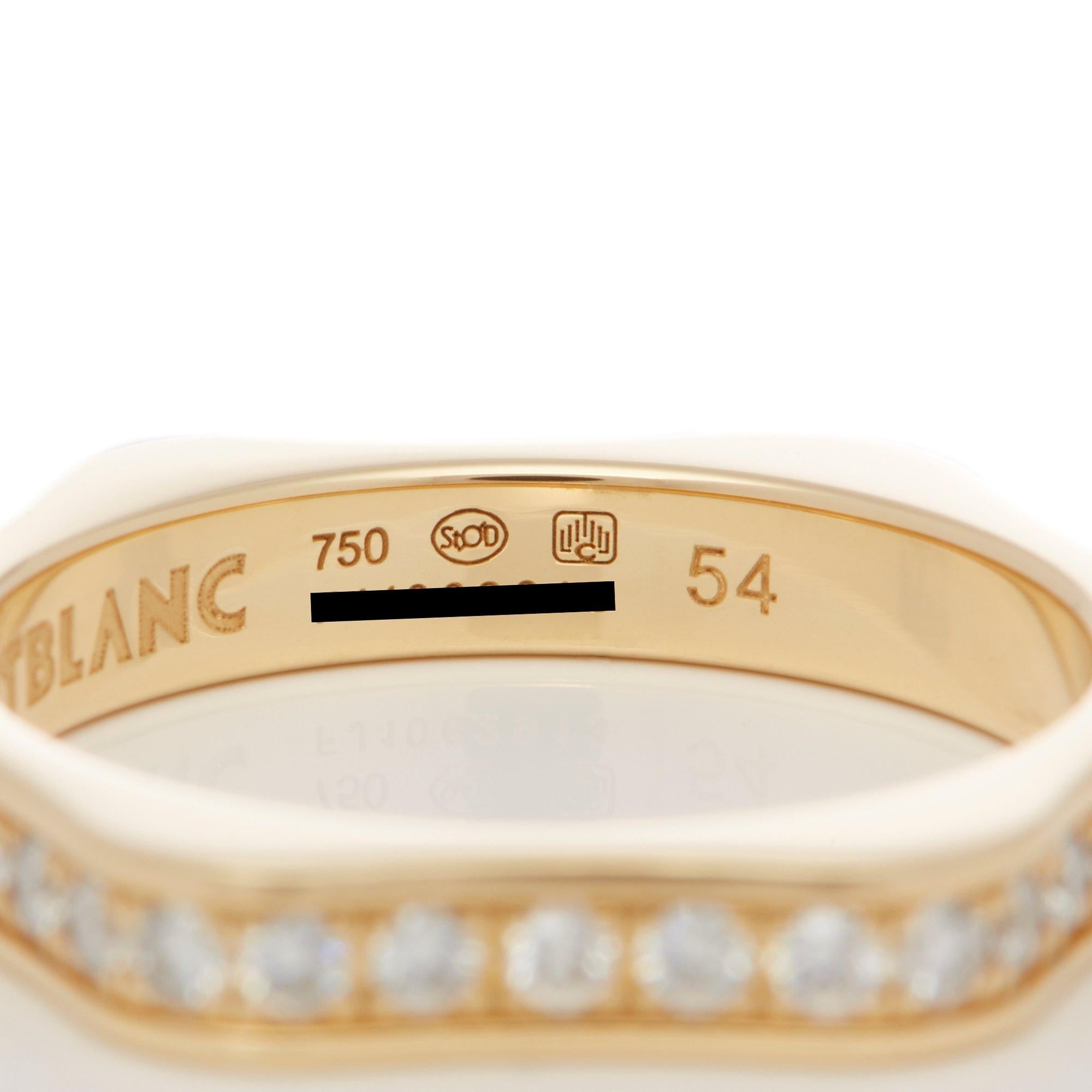 Round Cut Montblanc 18 Karat Yellow Gold 4810 Full Diamond Eternity Ring