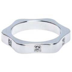 Montblanc 4810 Star Diamond 18K White Gold Band Ring 50
