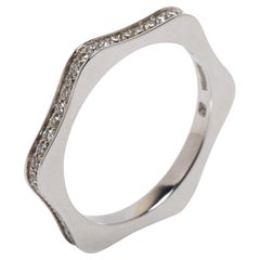 Montblanc Bague à anneau en or blanc 18 carats avec diamants 4810 étoilés, taille 50