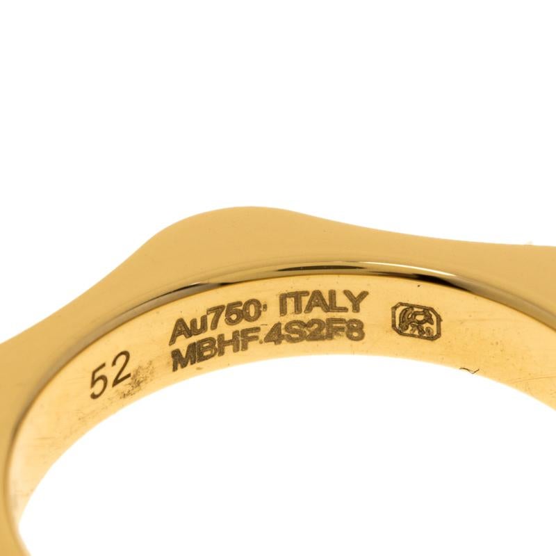Montblanc 4810 Anillo Estrella Diamante Oro Amarillo 18k Talla 52 Contemporáneo en venta