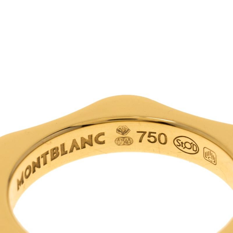 Montblanc 4810 Anillo Estrella Diamante Oro Amarillo 18k Talla 52 en Excelente estado para la venta en Dubai, Al Qouz 2