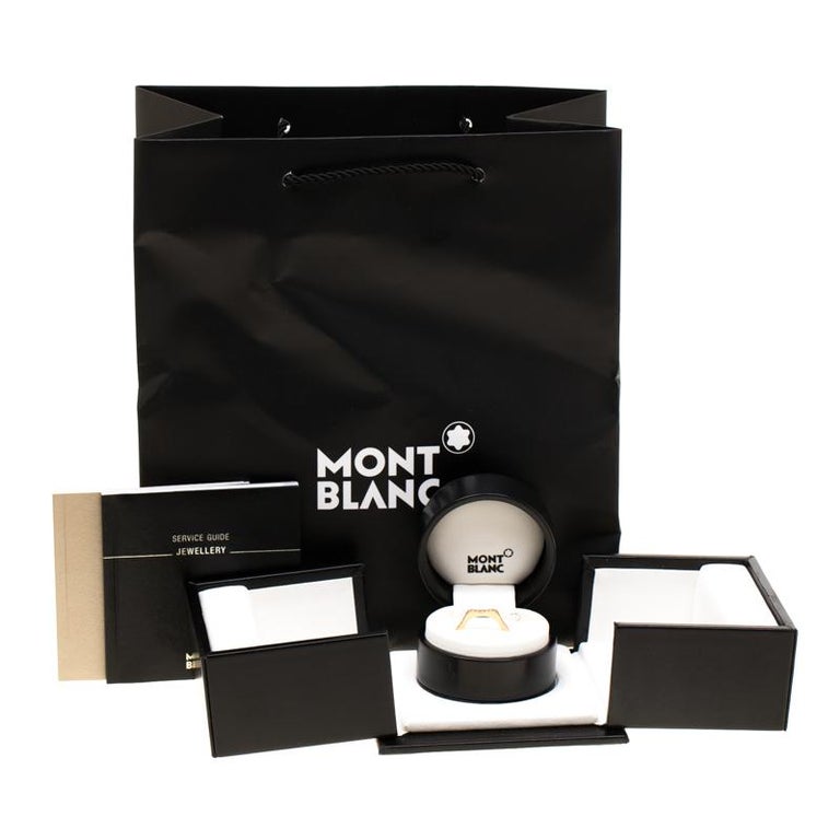 Montblanc 4810 Star Diamond 18k Yellow Gold Band Ring Size 54 For Sale At 1stdibs