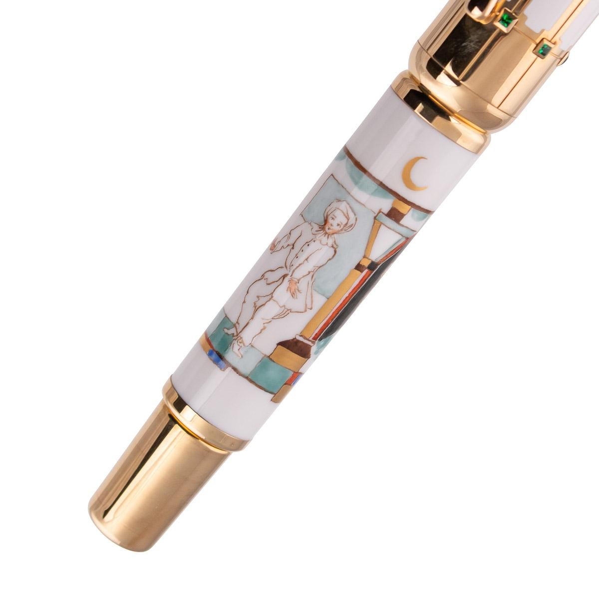 Women's or Men's Montblanc 5/10 Limited Edition Max Reinhardt Emerald Fountain Pen, 2003 For Sale