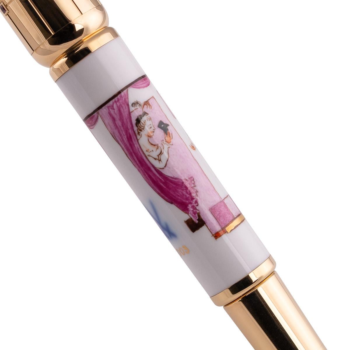 Women's or Men's Montblanc 5/10 Limited Edition Max Reinhardt Ruby Fountain Pen, 2003 For Sale