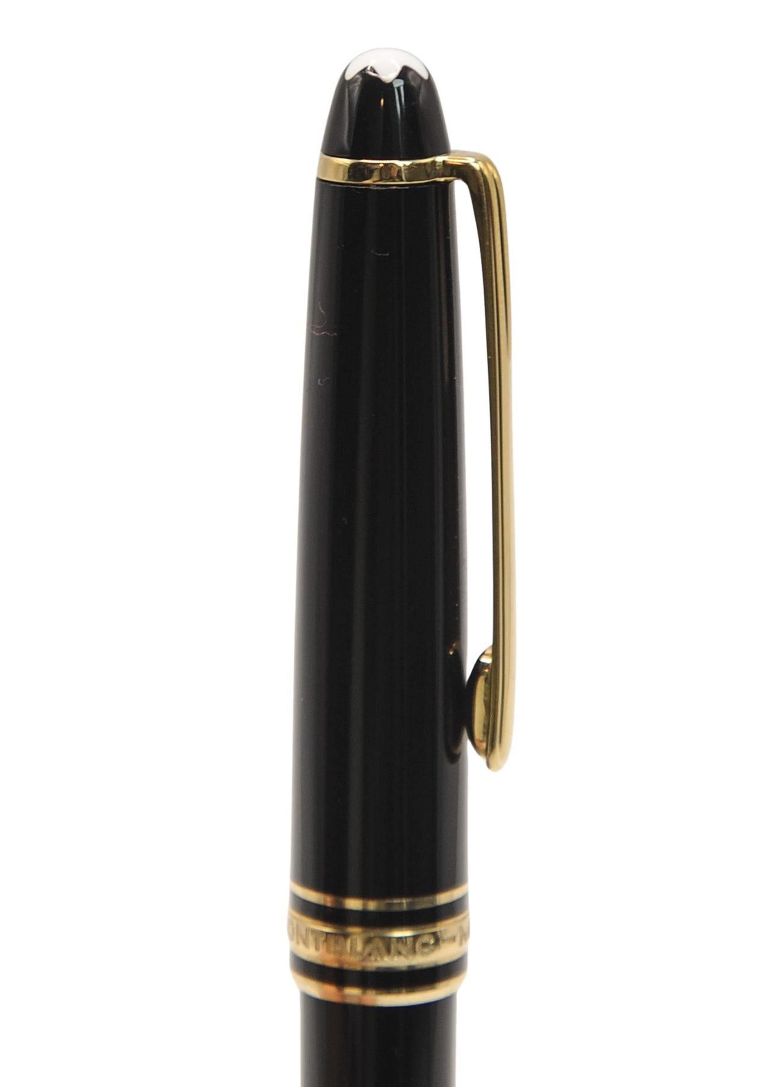 Montblanc Authentic 14ct Gold Black Resin Rollerball und Füllfederhalter Boxed Set im Angebot 11