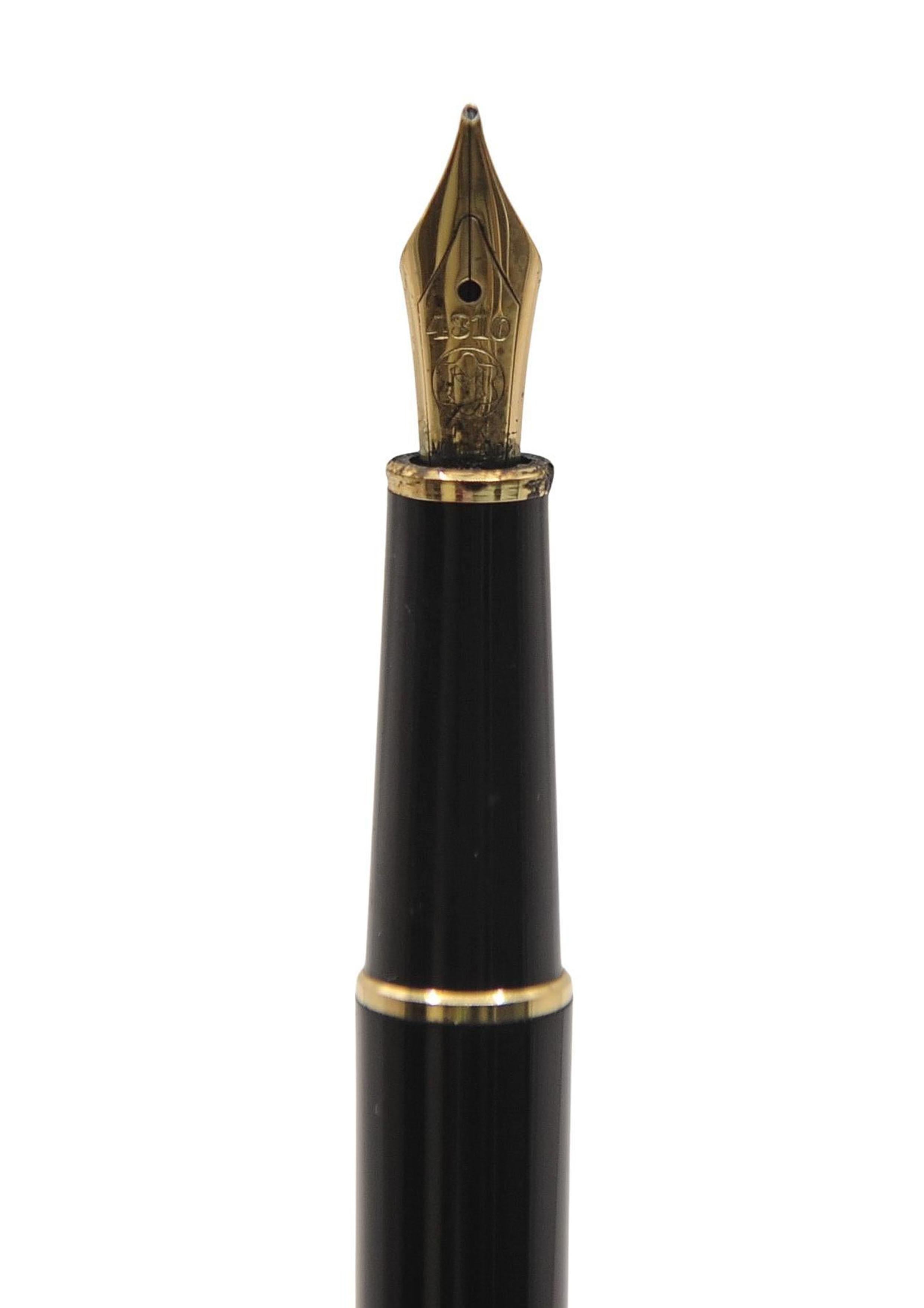 Montblanc Authentic 14ct Gold Black Resin Rollerball und Füllfederhalter Boxed Set im Angebot 12