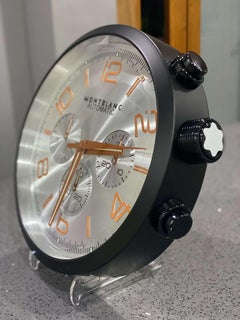 Montblanc Automatic Luxury Silver Face & Orange Dial Wall Clock
