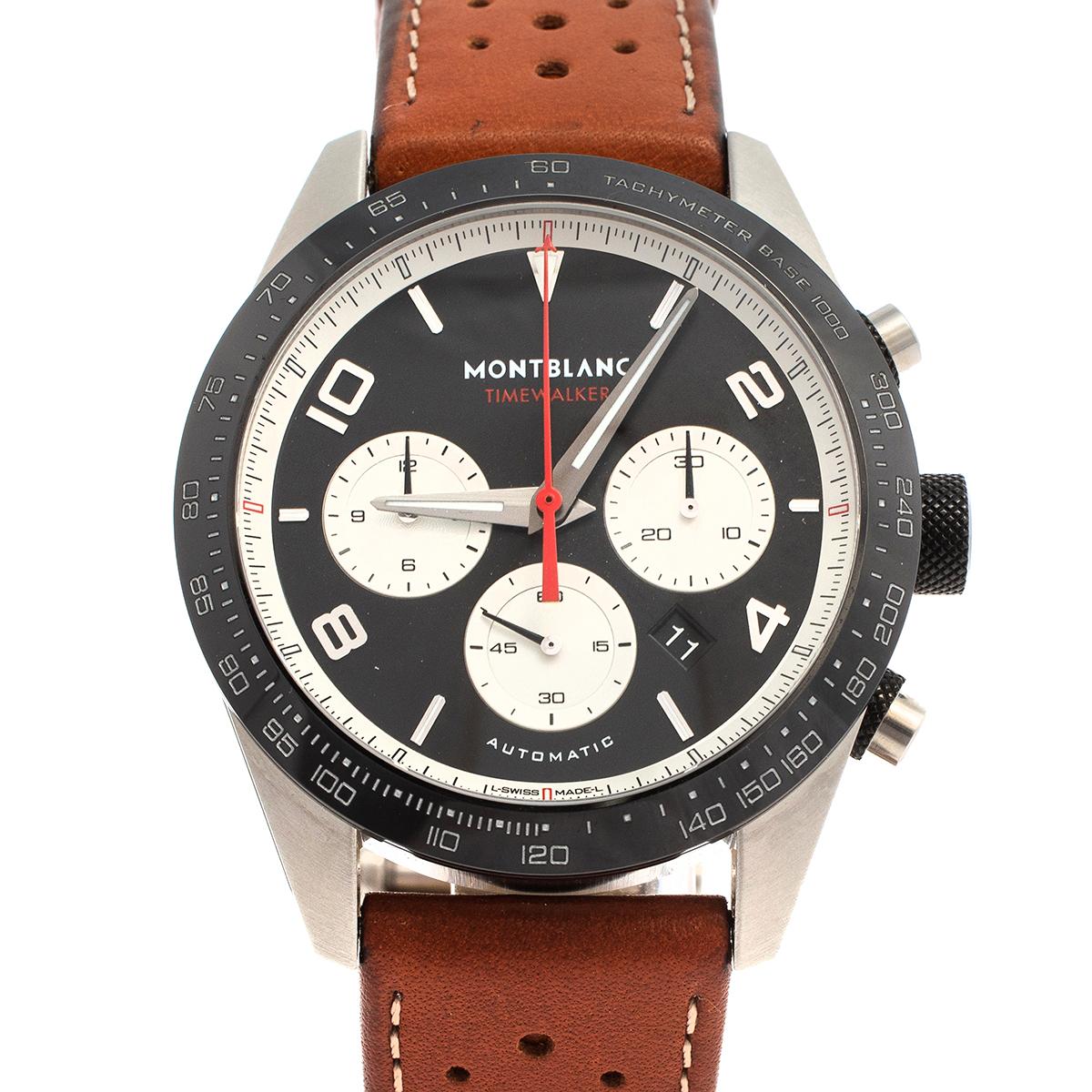 Contemporary Montblanc Black Ceramic Timewalker 119942 Automatic Men's Wristwatch 43 mm