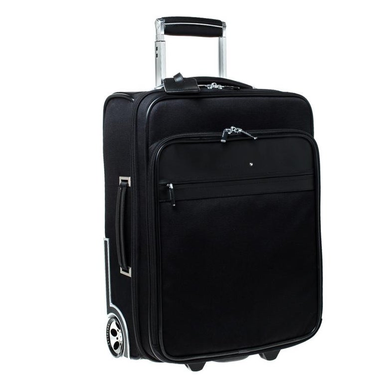 Montblanc Nightflight Trolley On-Board-Reisetasche aus schwarzem Stoff und  Leder im Angebot bei 1stDibs