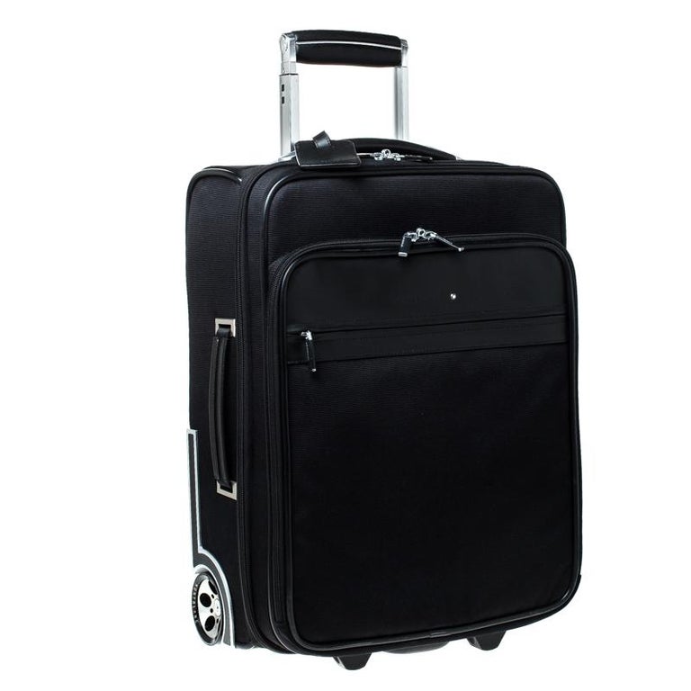 Montblanc Black Fabric and Leather Nightflight Trolley Onboard Travel