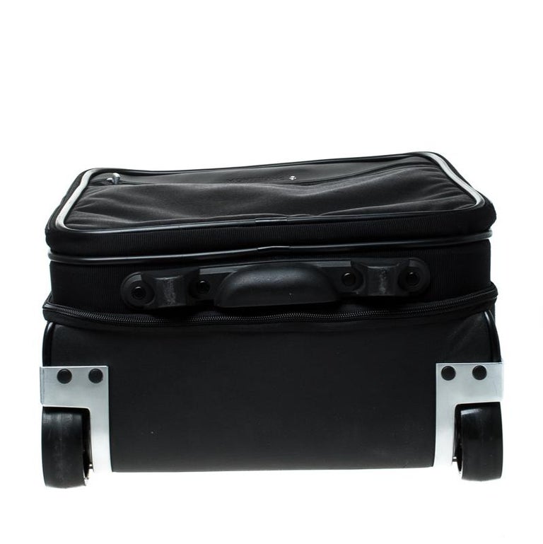 Montblanc Black Fabric and Leather Nightflight Trolley On-board Travel Bag