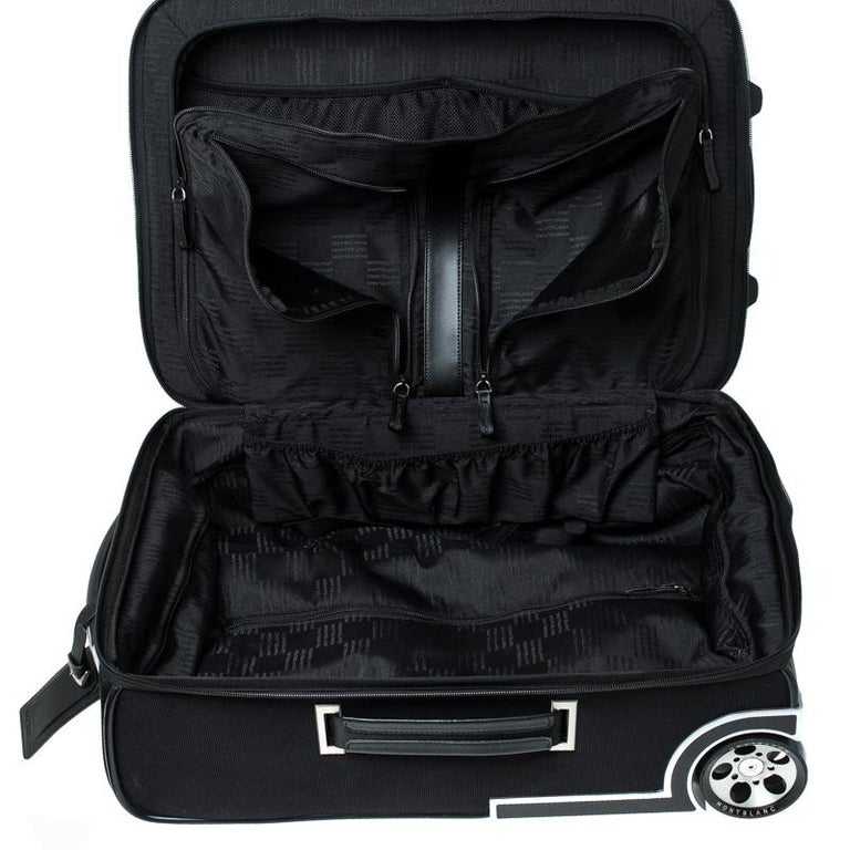 Montblanc Black Fabric and Leather Nightflight Trolley On-board Travel ...
