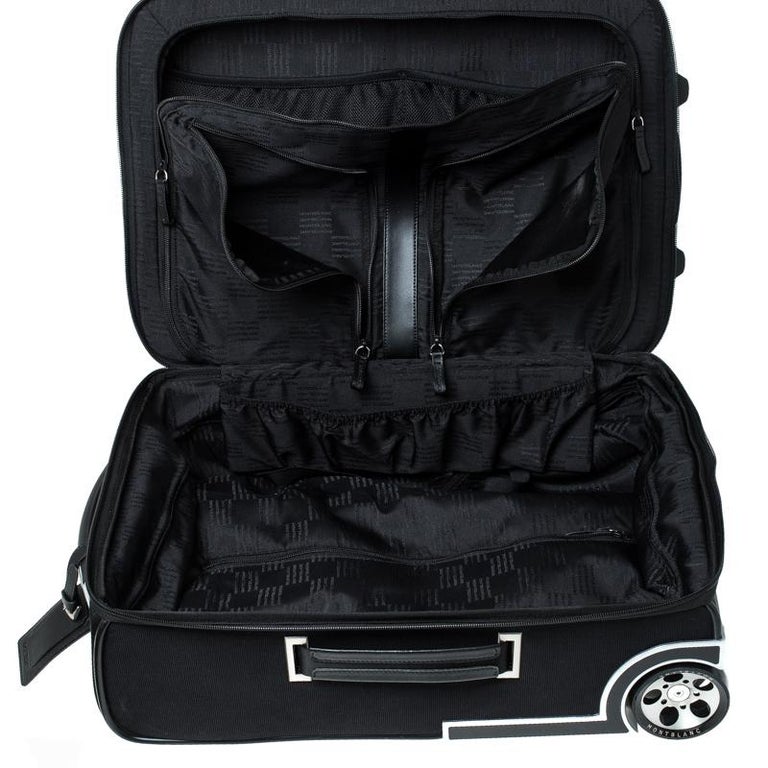 Montblanc Black Fabric and Leather Nightflight Trolley Onboard Travel