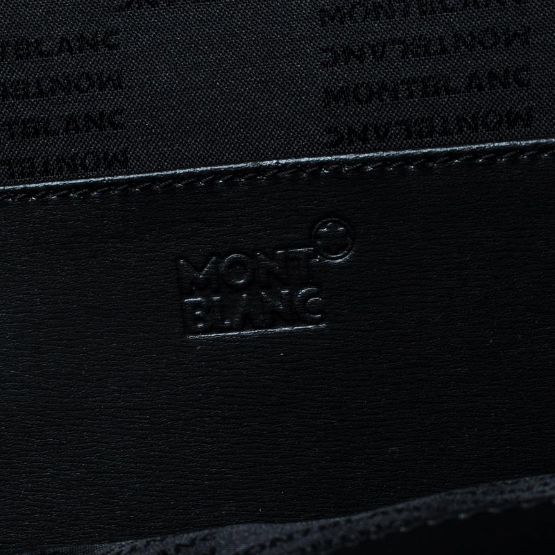 Men's Montblanc Black Fabric and Leather Nightflight Trolley On-board Travel Bag