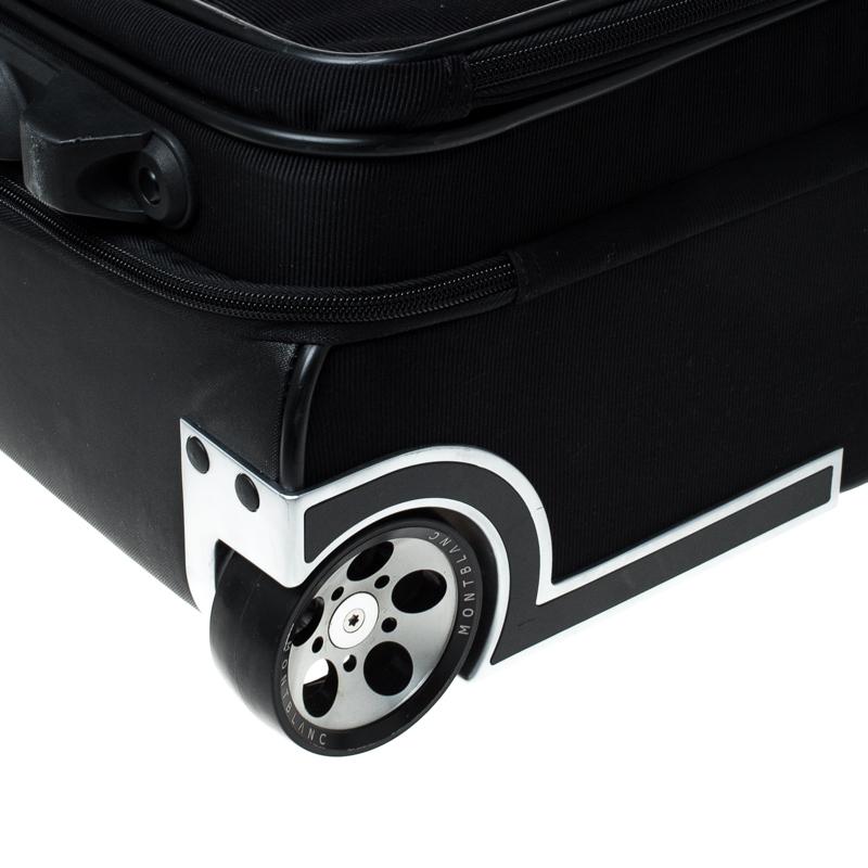 Montblanc Black Fabric and Leather Nightflight Trolley On-board Travel Bag 2