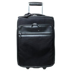 Montblanc Black Fabric and Leather Nightflight Trolley On-board Travel Bag