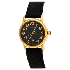 Montblanc Black Gold-Plated Meisterstuck 7005 Women's Wristwatch 32MM