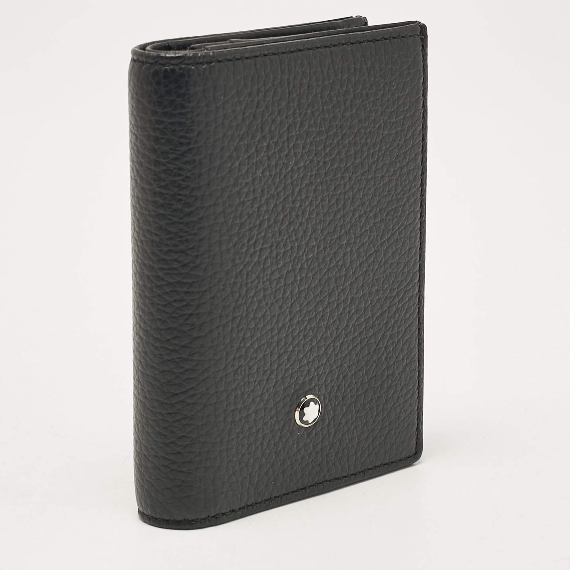 Montblanc 4810 Westside Kartenetui aus schwarzem Leder im Zustand „Neu“ in Dubai, Al Qouz 2