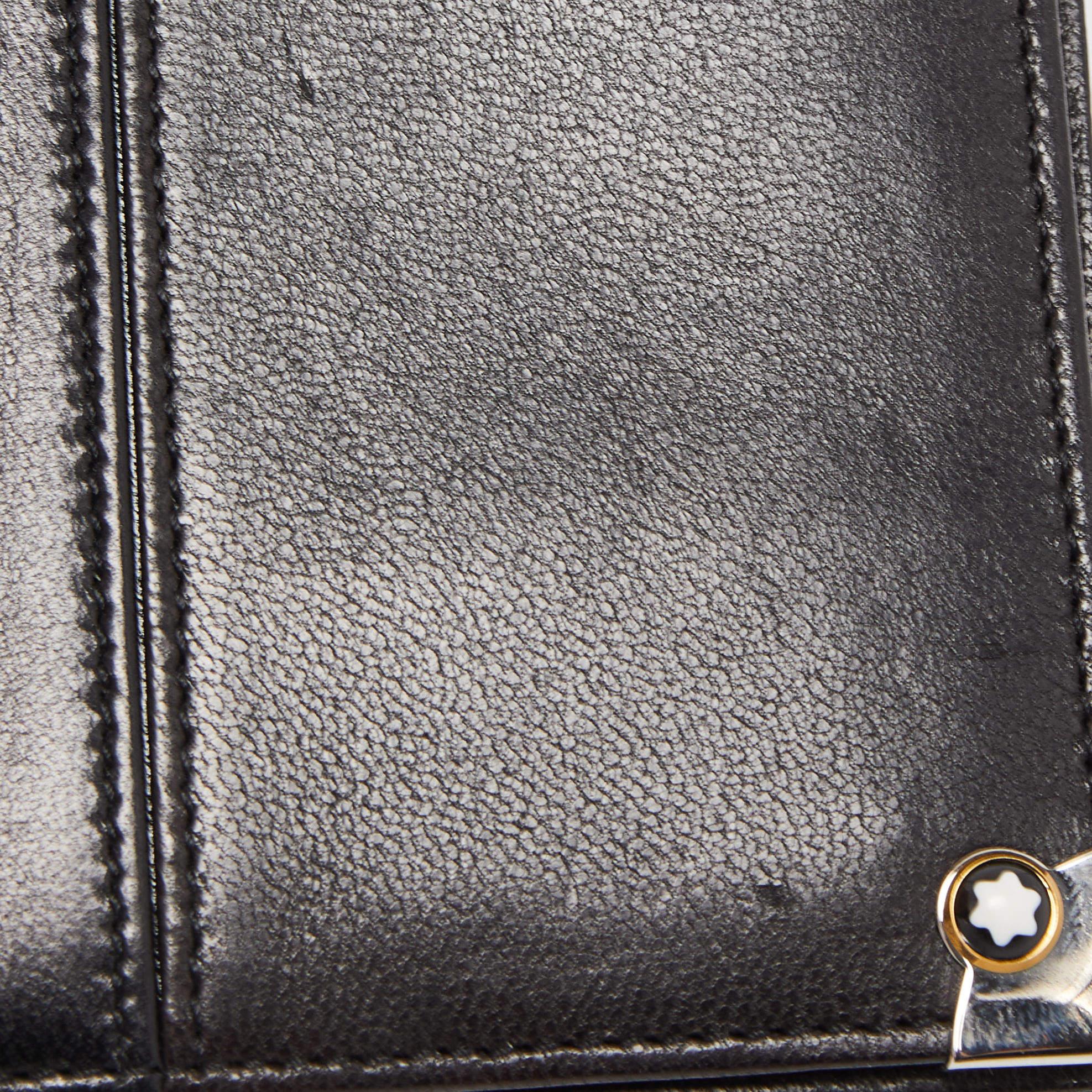 Montblanc Black Leather Business Card Holder For Sale 1