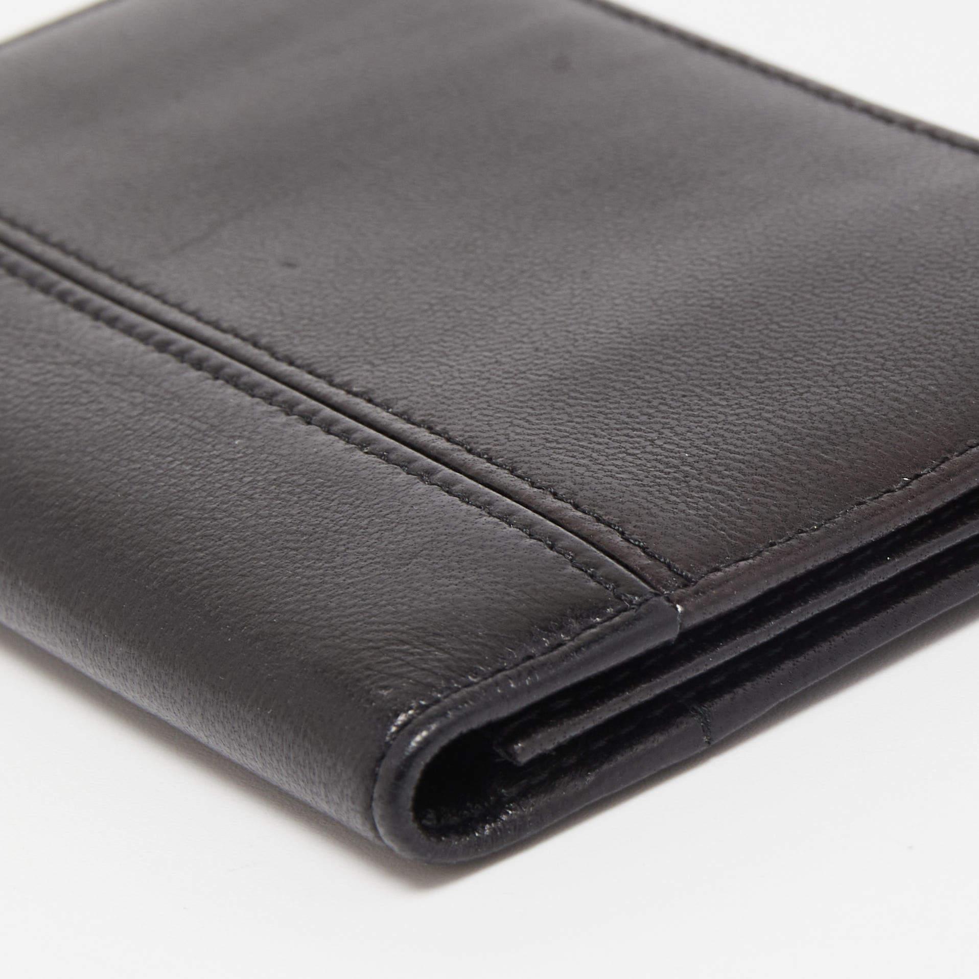 Montblanc Black Leather Business Card Holder For Sale 5