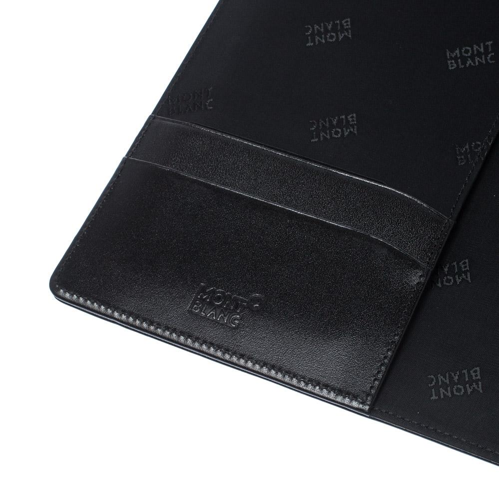Montblanc Black Leather Conference Folder In Excellent Condition In Dubai, Al Qouz 2