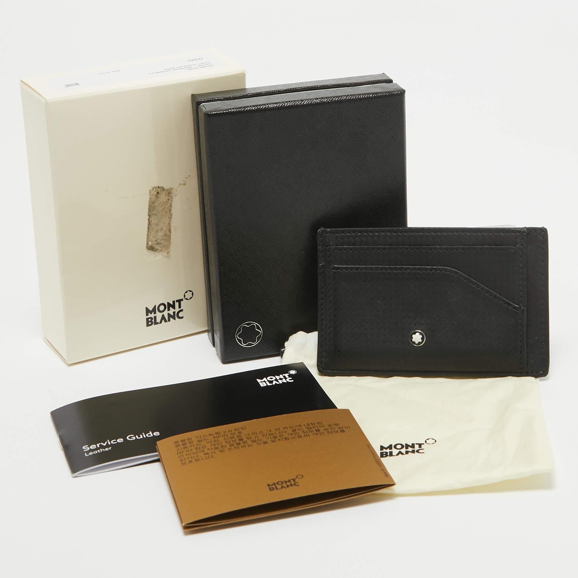 Montblanc Black Leather Extreme 2.0 Card Holder For Sale 3