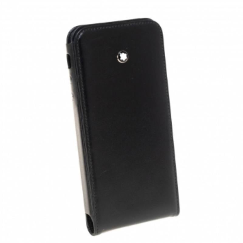 Noir Montblanc Housse pour iPhone 5s en cuir noir en vente