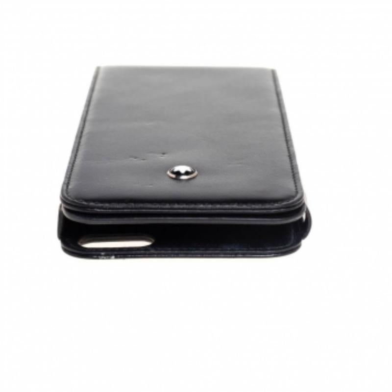 Montblanc Housse pour iPhone 5s en cuir noir en vente 2