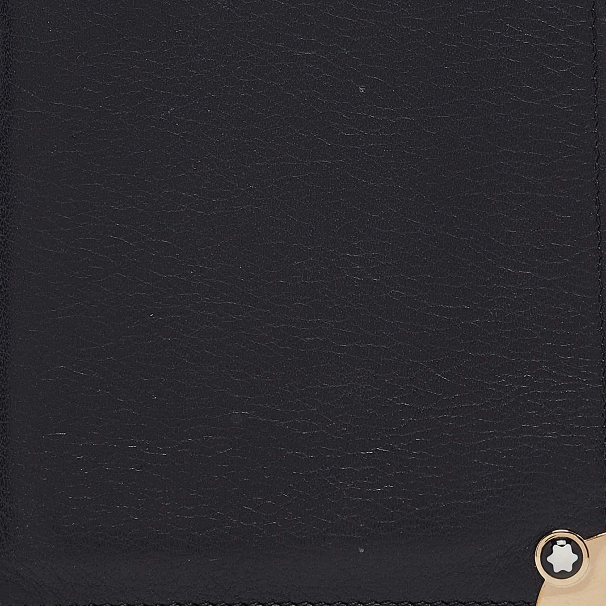 Montblanc Black Leather Meisterstuck Bifold Wallet For Sale 1