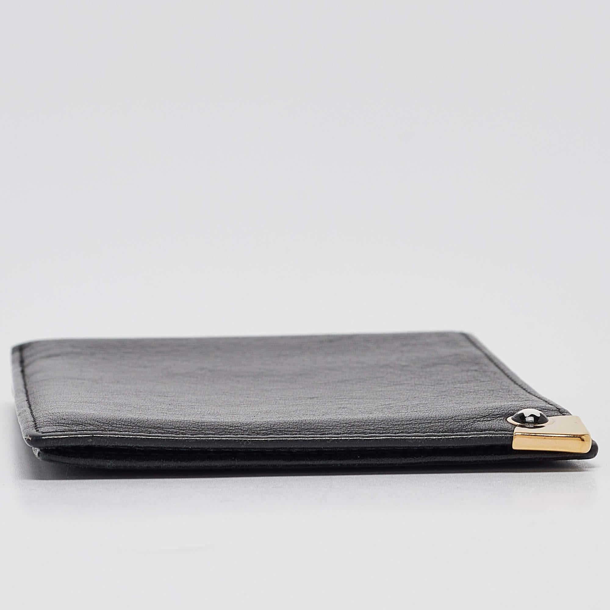 Montblanc Black Leather Meisterstuck Bifold Wallet For Sale 2