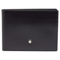 Used Montblanc Black Leather Meisterstuck Bifold Wallet
