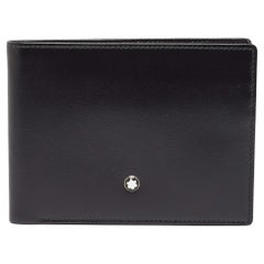 Montblanc Schwarzes Meisterstuck Bifold-Brieftasche aus Leder