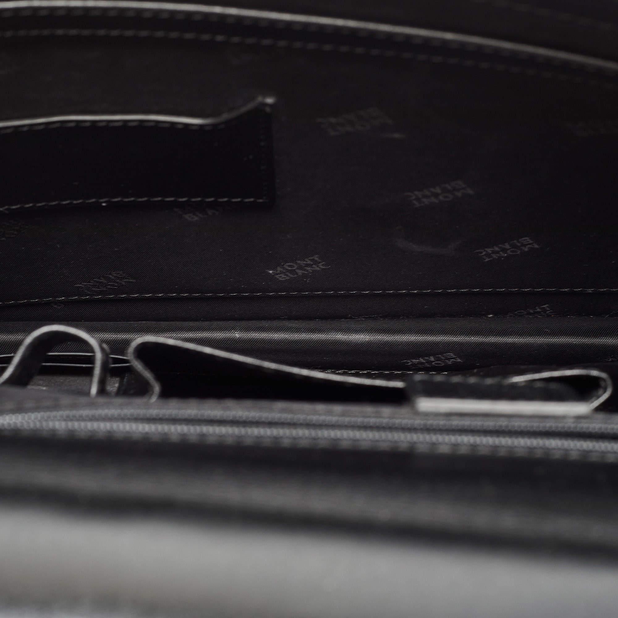 Montblanc Black Leather Meisterstuck Briefcase 9