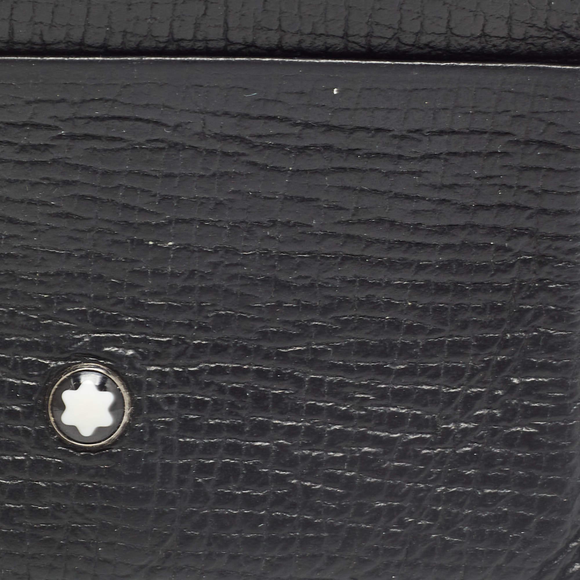 Montblanc Black Leather Meisterstuck Card Holder For Sale 1