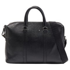 Used Montblanc Black Leather Meisterstück Document Briefcase Bag