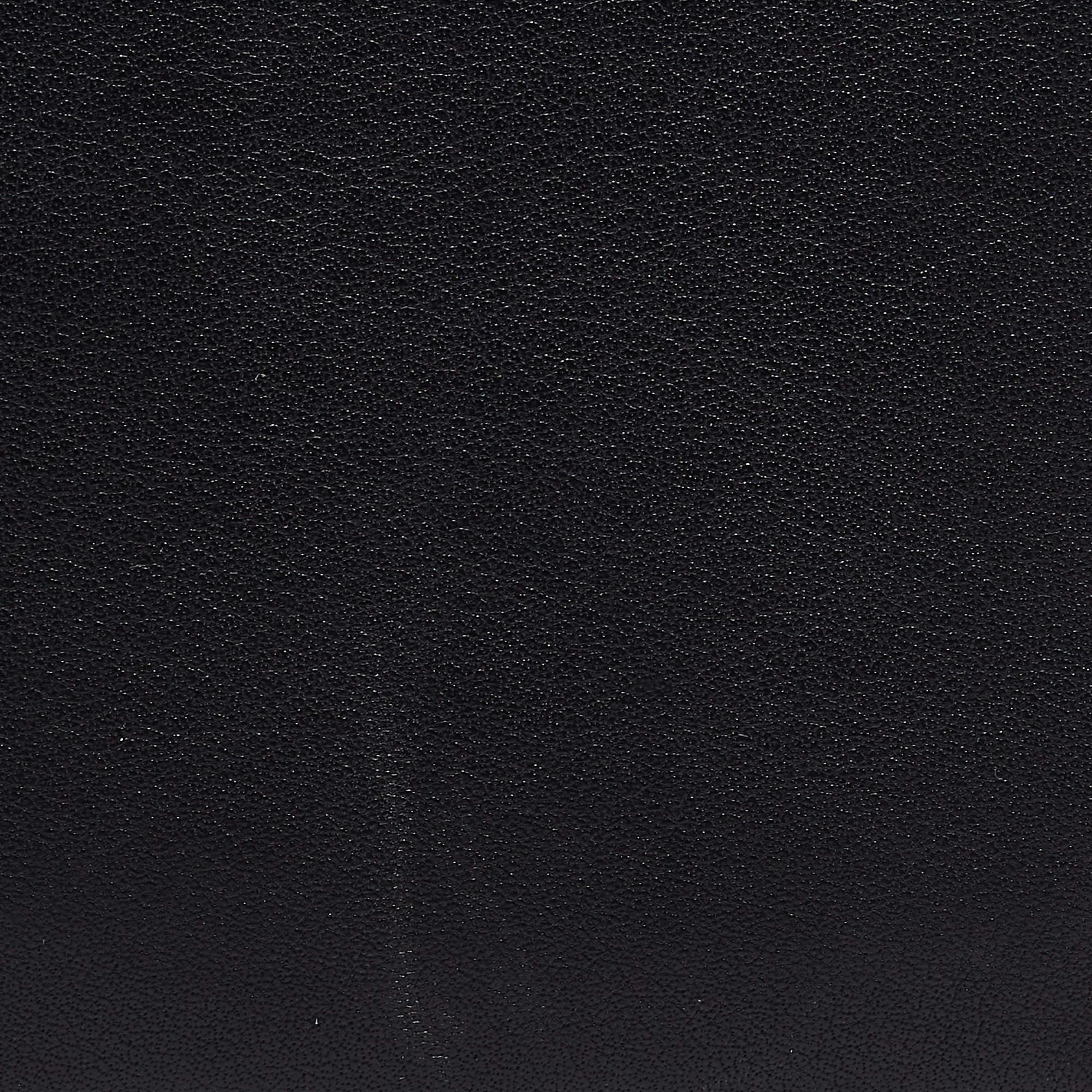 Women's Montblanc Black Leather Meisterstuck Mini Bifold Agenda Cover