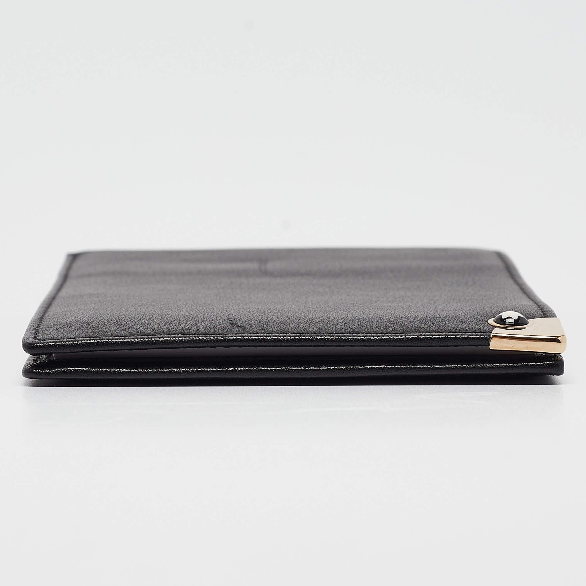 Montblanc Black Leather Meisterstuck Mini Bifold Agenda Cover 2
