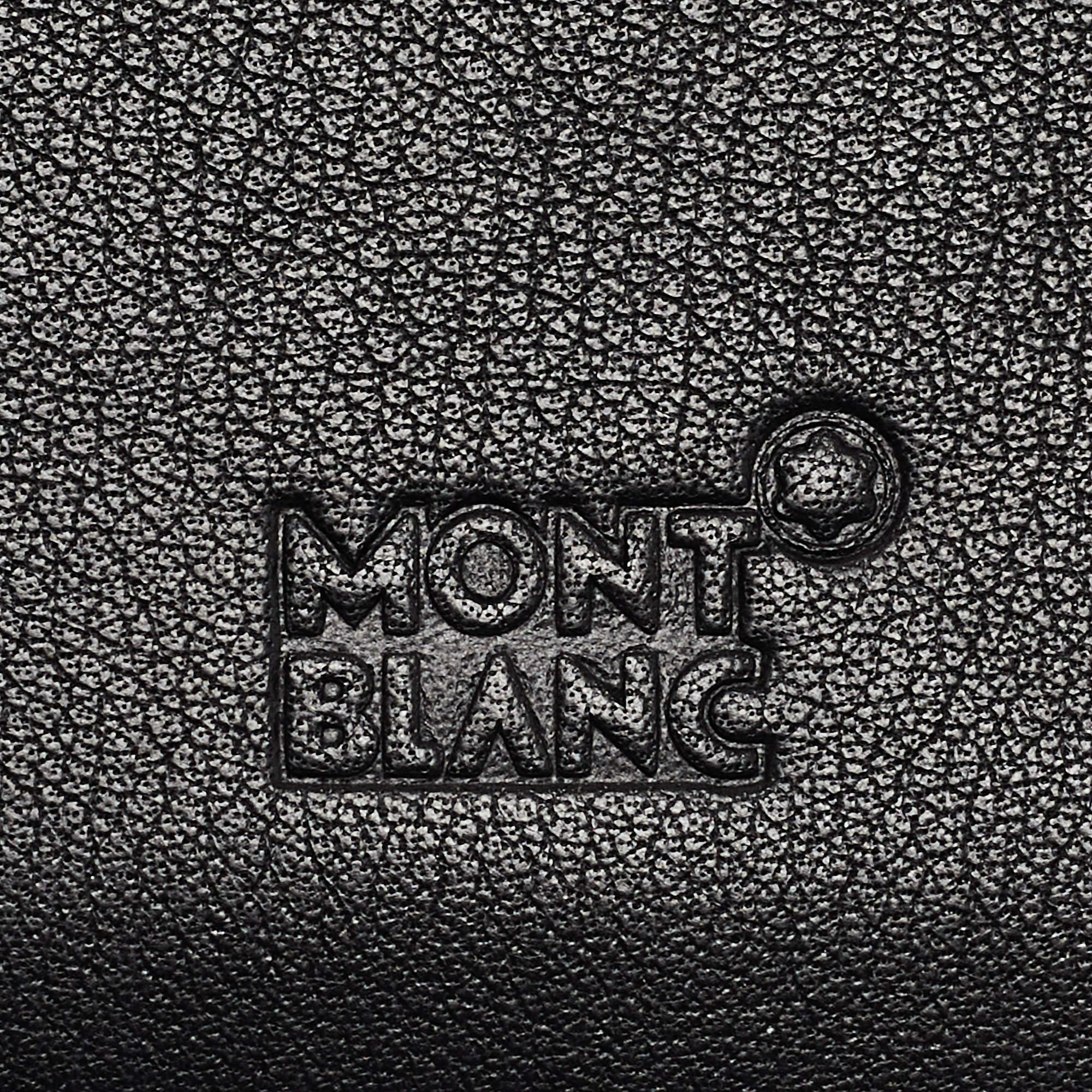 Montblanc Black Leather Meisterstuck Mini Bifold Agenda Cover 3