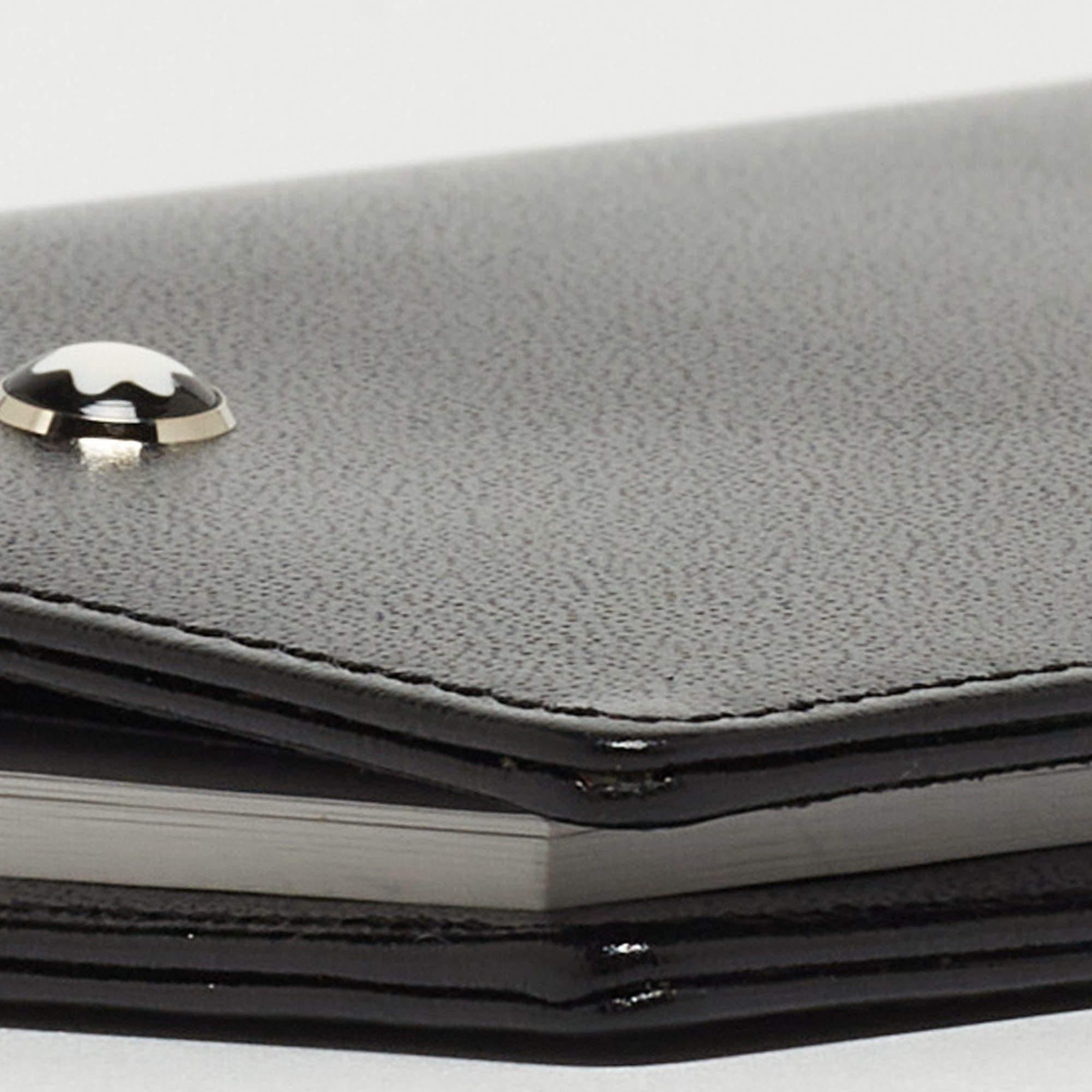 Men's Montblanc Black Leather Meisterstück Pocket Notebook