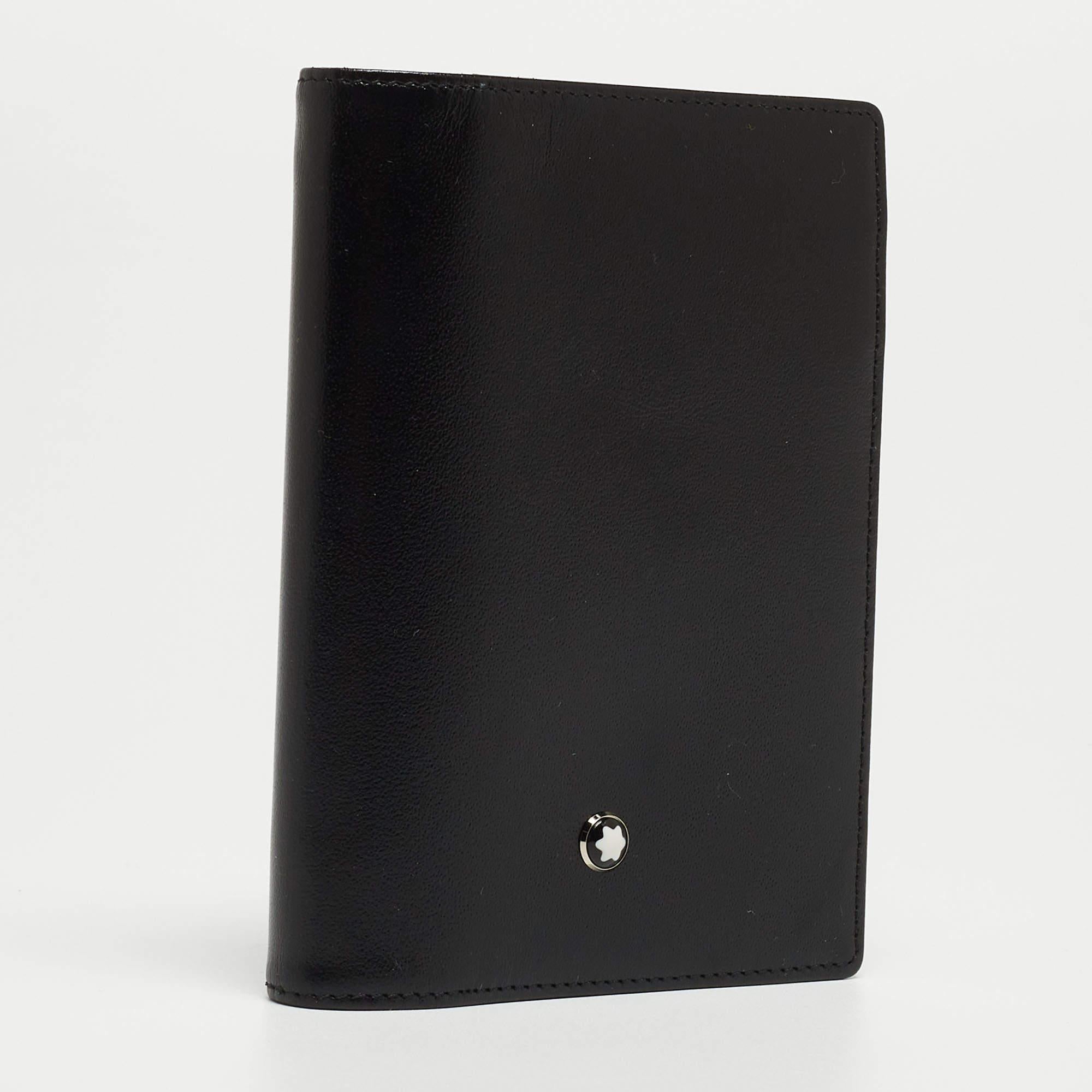 Montblanc Black Leather Meisterstück Pocket Notebook 1