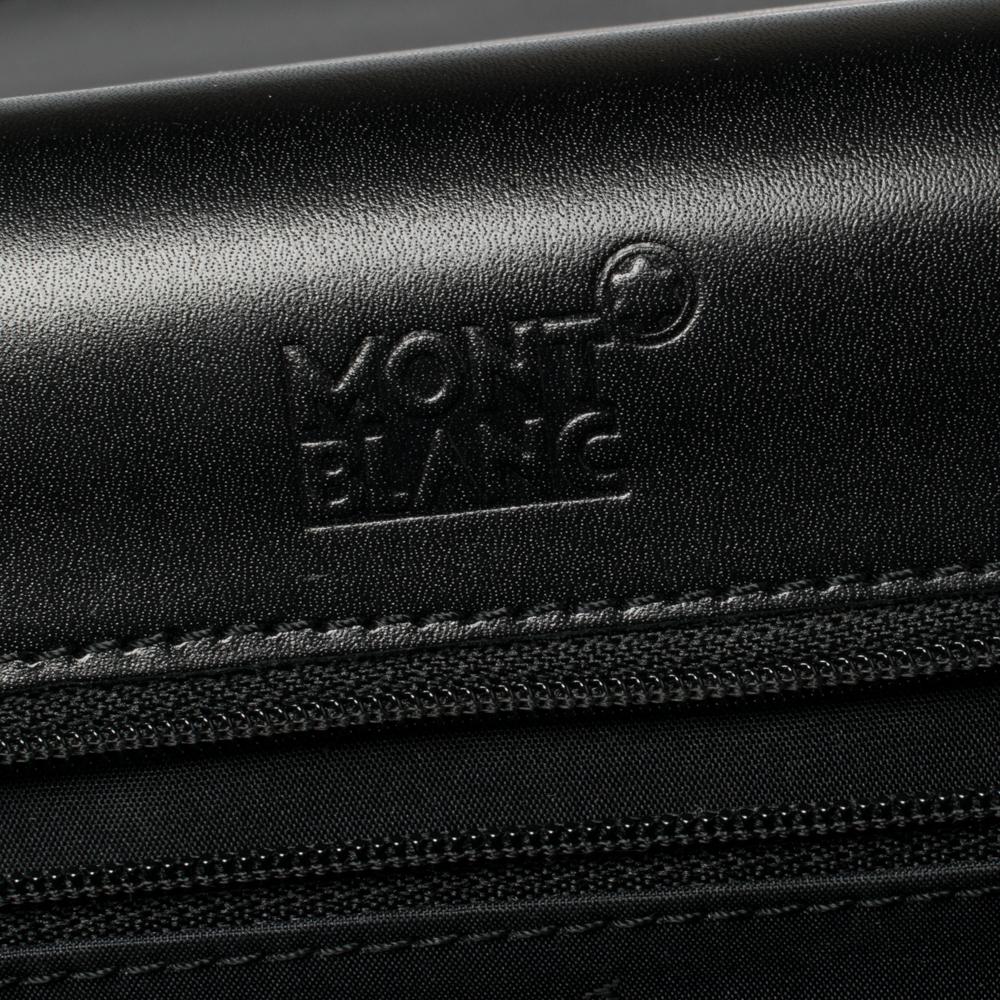 Montblanc Black Leather Meisterstuck Triple Gusset Briefcase 1
