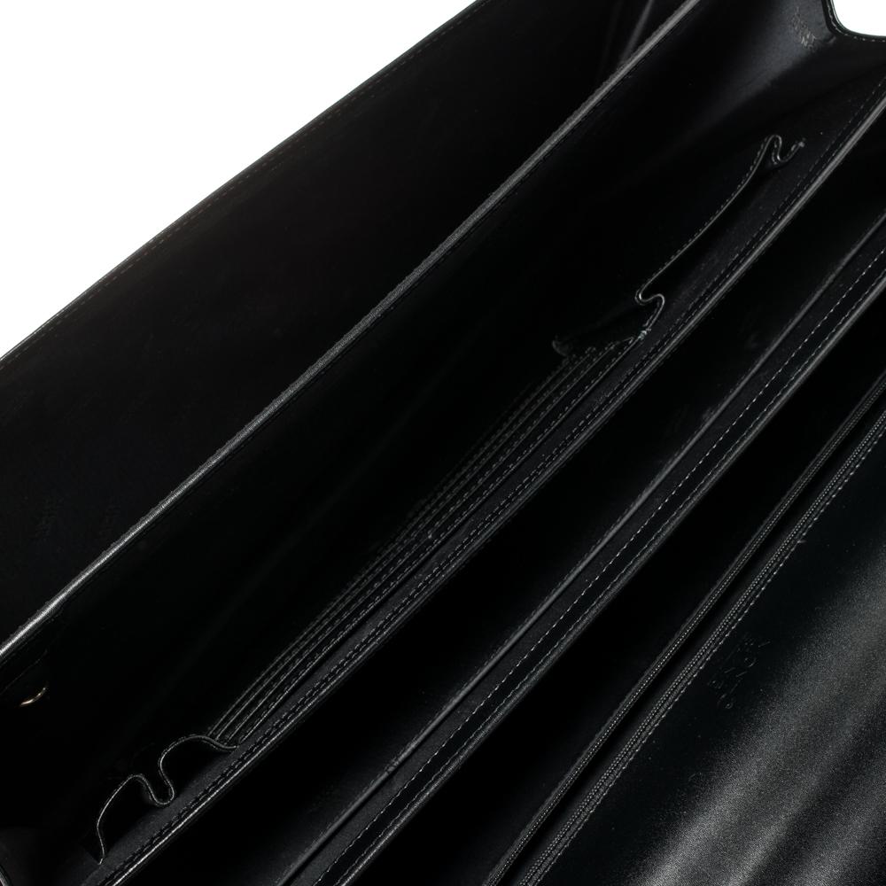 Montblanc Black Leather Meisterstuck Triple Gusset Briefcase 2